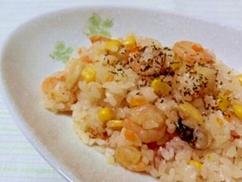 炊飯器de簡単♪シーフードピラフ